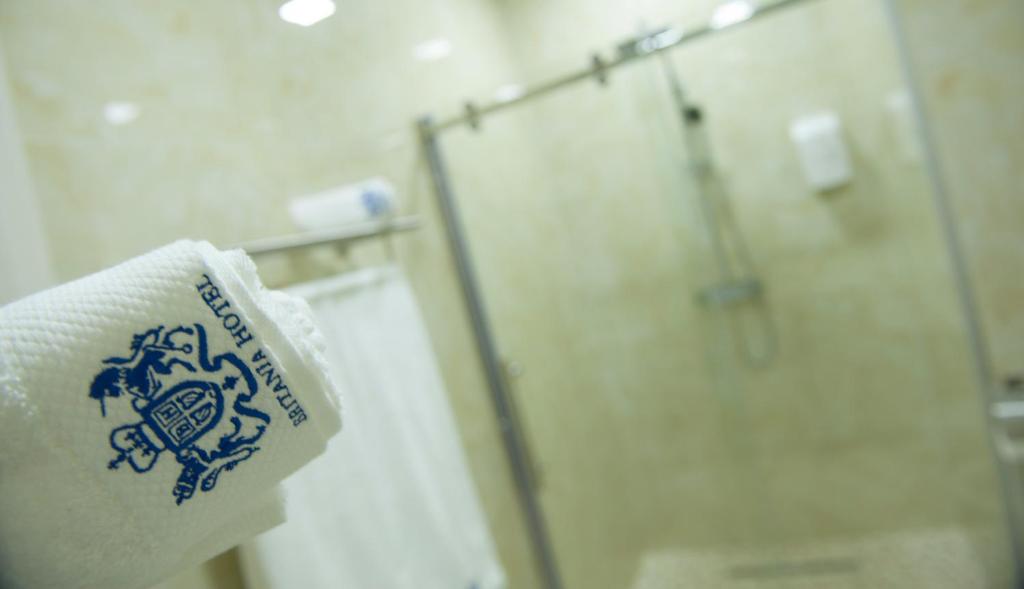 Koupelna v ubytování Hotel Britania