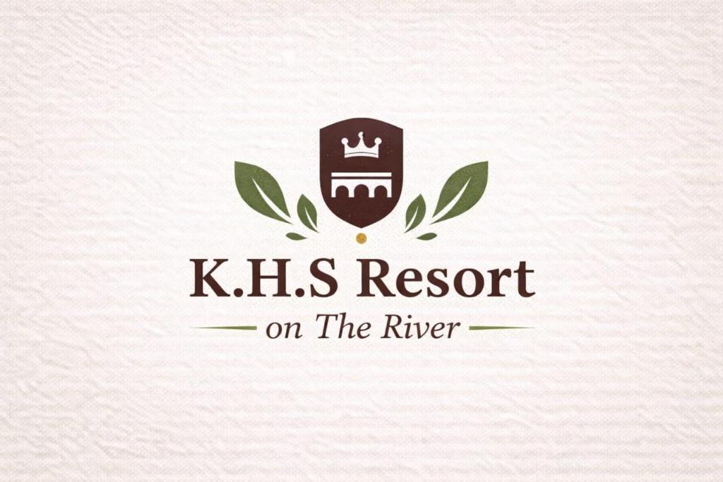 a logo for khs resort on the river at Khs resort in Gelioya