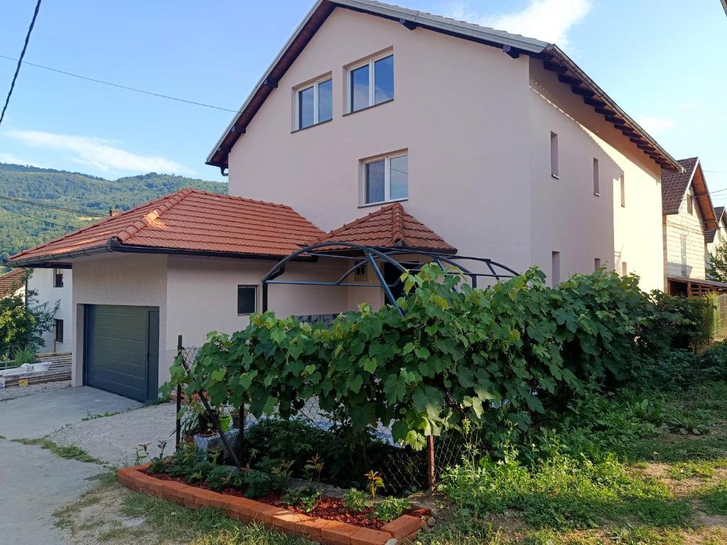 a house with a bunch of grapes in front of it at Kuća - Šekovići in Šekovići