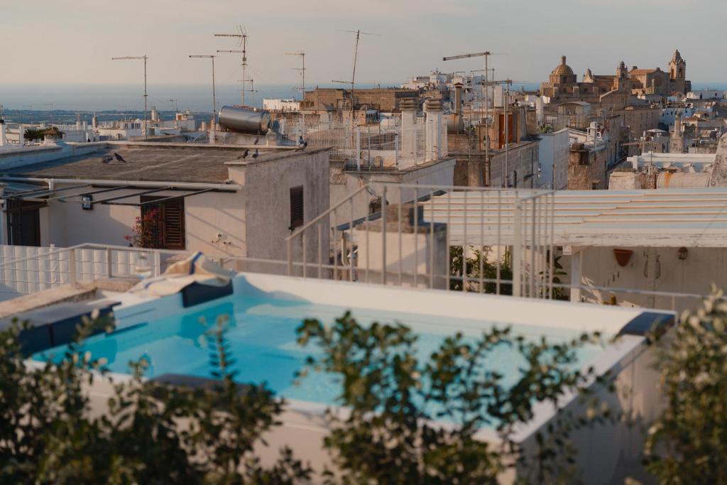 a view of a city from the roofs of buildings at Sant'Angelo Ostuni - Il Palazzo in Ostuni