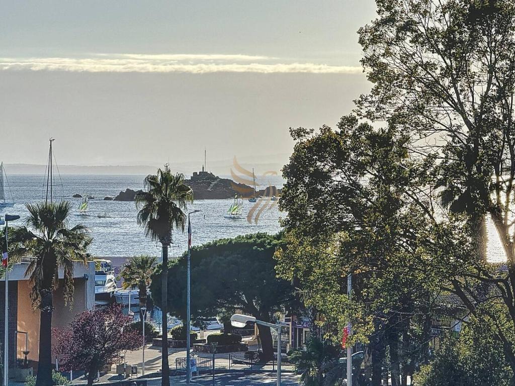 Apart 4 p, sea view, terraces, swimming pool, A/C