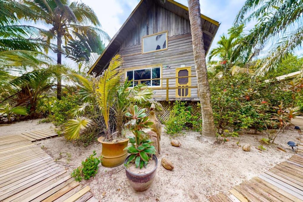 a house with palm trees and plants in front of it at Ocean Edge Gold Standard Certified in Maya Beach