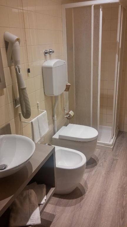 Koupelna v ubytování Hotel Principe