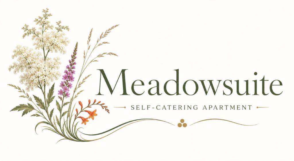 a set of herbs and flowers medicinal plants illustration at Meadow Suite in Lahinch