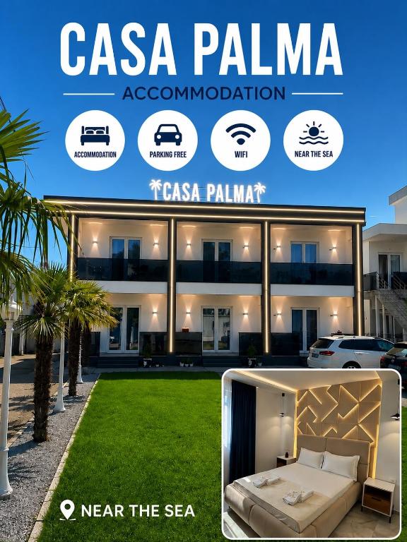 a magazine advertisement for a casa palma accommodation at Casa Palma Villa in Velipojë