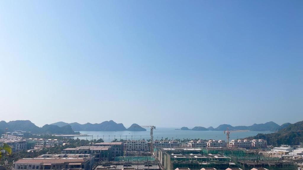 a view of a city and a body of water at SunWay hotel in Cat Ba
