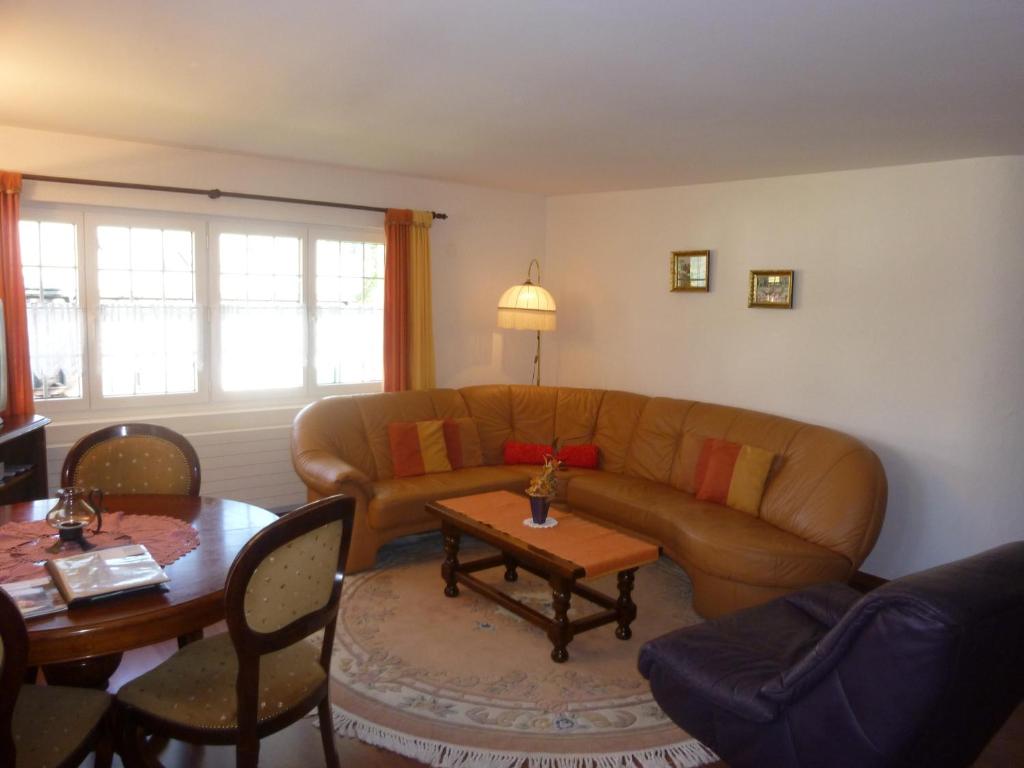 Posezení v ubytování Ferienwohnung Edelweiss