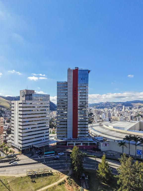 a view of a city with tall buildings at Trade Hotel in Juiz de Fora