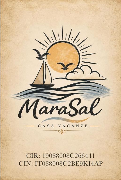 a logo for a marcas sidx with a ship and the sun at MaraSal in Pozzallo