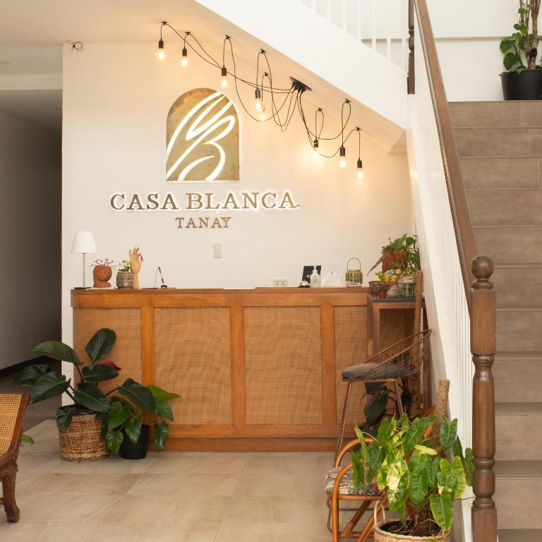 a restaurant with a sign that reads casa blanca tampa at Casa Blanca Tanay in Tanay
