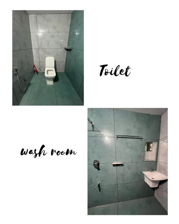a bathroom with a toilet and a sink at Coffee dale in Kalpetta