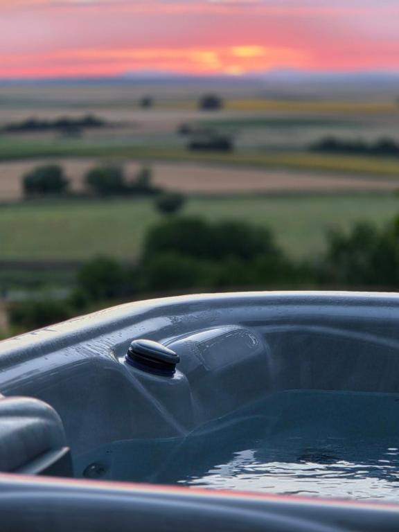 a close up of the roof of a car at Baranja Black Hill's in Gajić