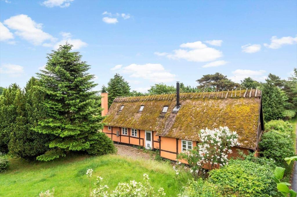 an old house with a moss covered roof at FA030-Faxe-Bogebakken-6 in Faxe