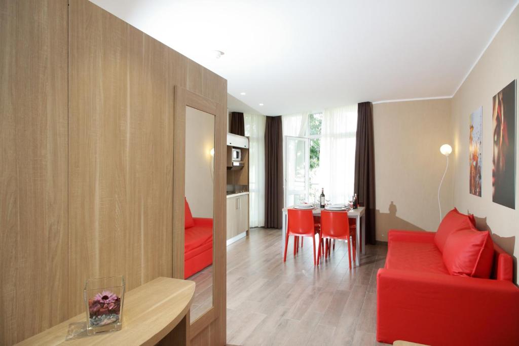 Posezení v ubytování Privilege Apartments