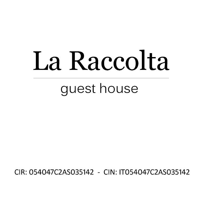 a sign that reads la racquetola guest house at La Raccolta in Scheggino