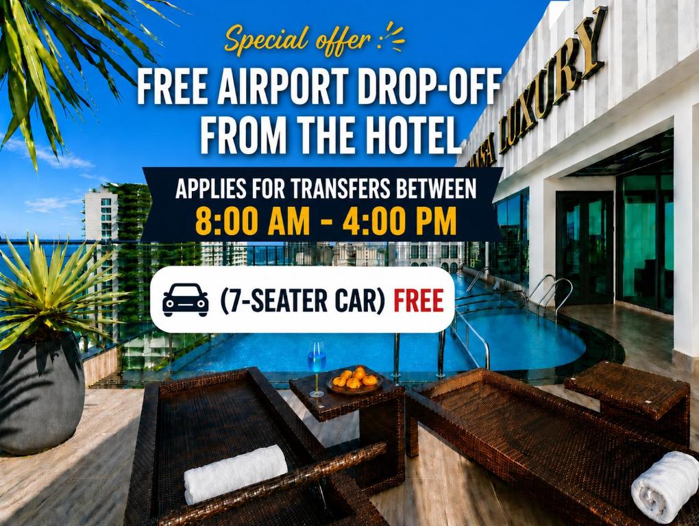 an offer on an airport drop off from the hotel at Monalisa Luxury Hotel in Danang