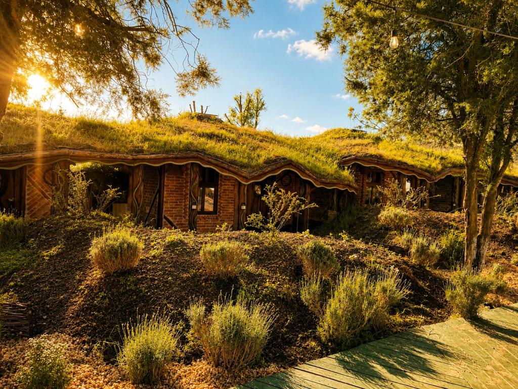 an old house with a moss covered roof at La Colibe, cătun arhaic ecologic in Corbu