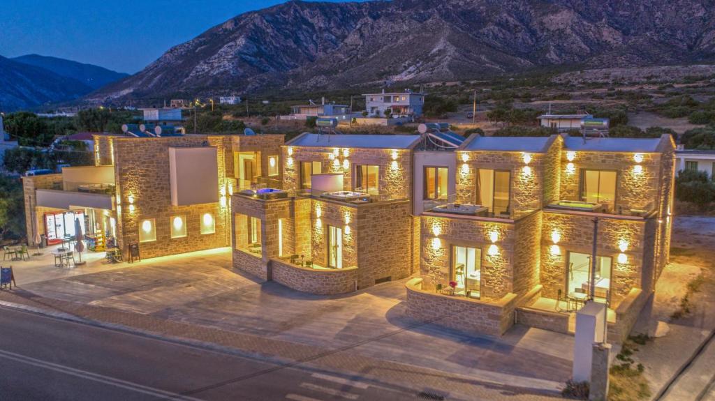 an image of a house with lights on it at Faros Elafonisi in Elafonisi