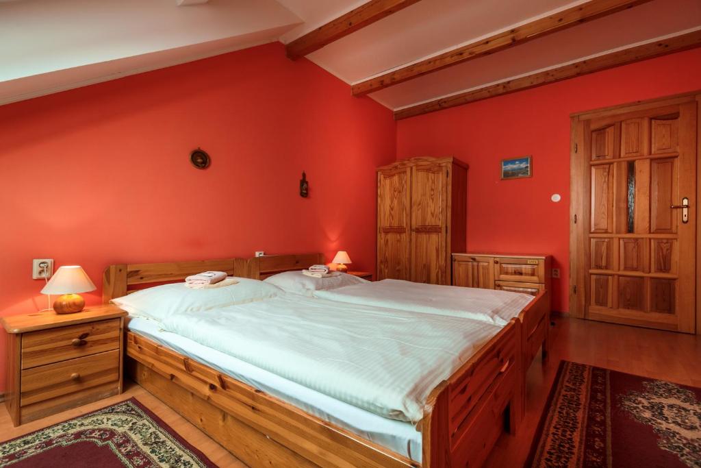 Postel nebo postele na pokoji v ubytování Penzión - Restaurant Atrium