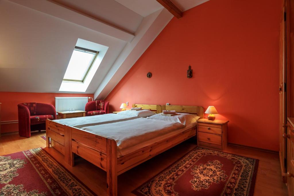 Postel nebo postele na pokoji v ubytování Penzión - Restaurant Atrium