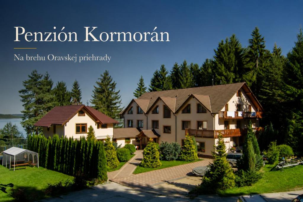 a rendering of a villa with a house at Penzion Kormoran in Námestovo