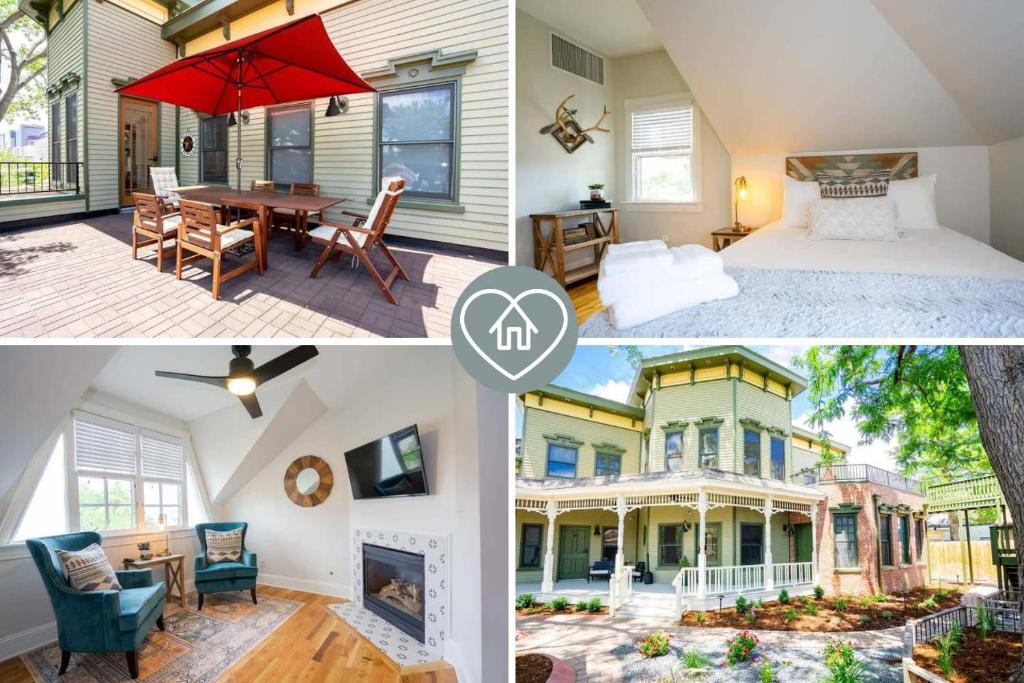 a collage of pictures of a house at Pinky's Palace - Curtis Park Club - RiNo in Denver