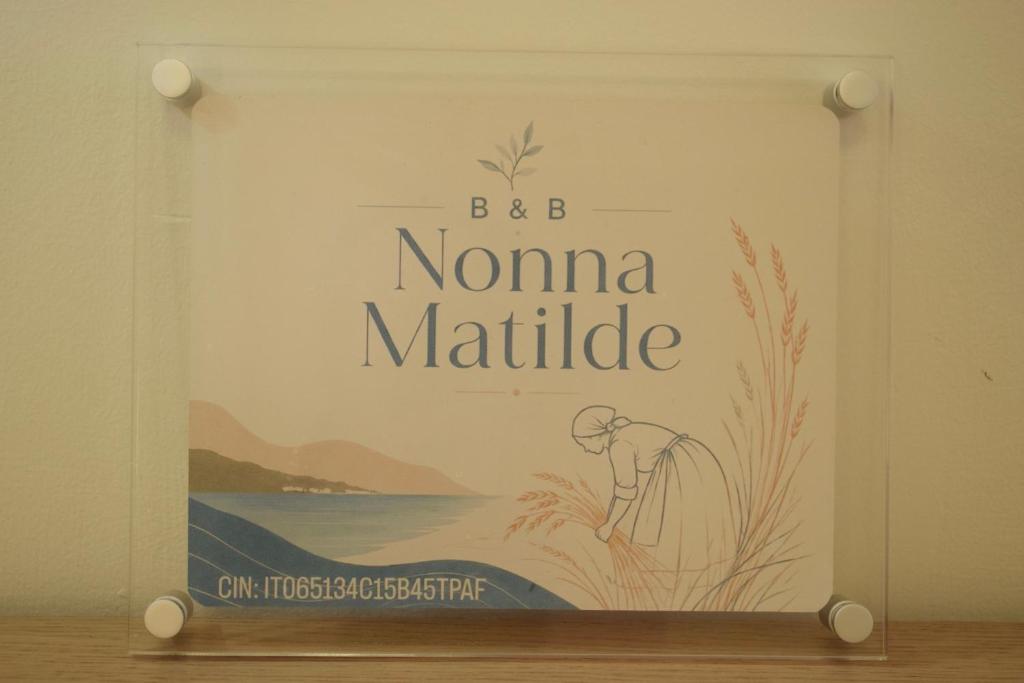 a book on a shelf with a picture of a woman at B&B Nonna Matilde in Sapri