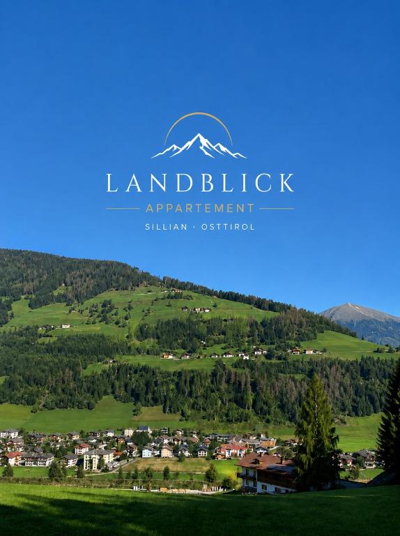 a logo for landlubota apartment development on a mountain at das Landblick in Sillian