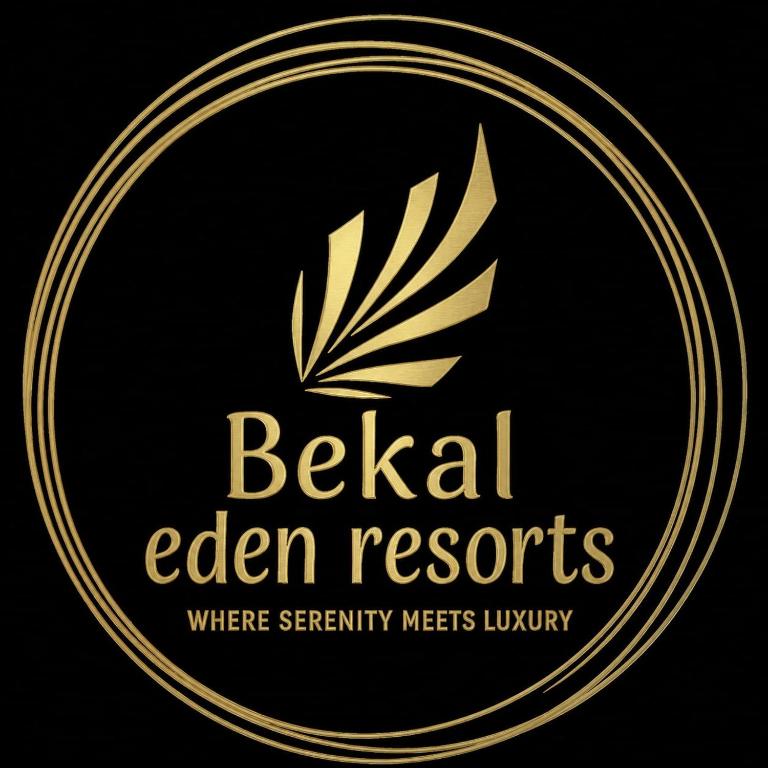 a gold sign with a logo for a federal alert agencies at Bekal Eden Resorts in Kāsaragod