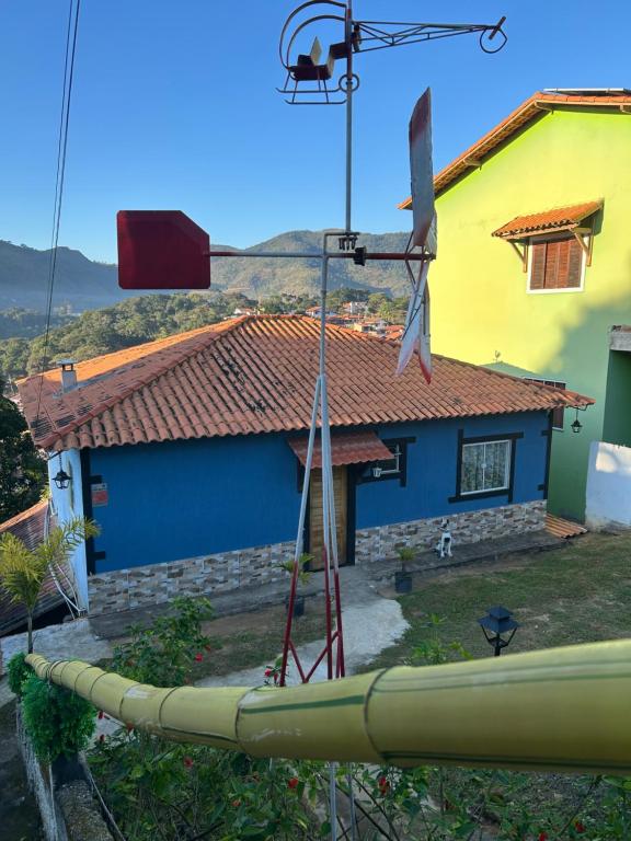 a view of a house with a satellite at Cataventooo hospedagens in Miguel Pereira