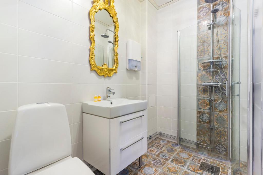 Koupelna v ubytování Hotell Drottninggatan 11