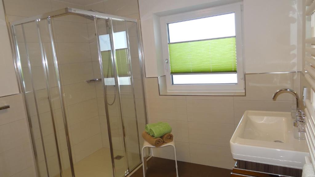 Koupelna v ubytování Appartements Gassner