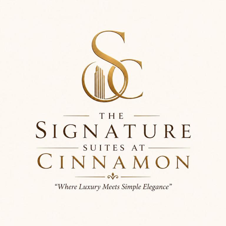 a gold logo for the s signature suites at cimmomon at The Signature Suites at Cinnamon life Apartment in Colombo