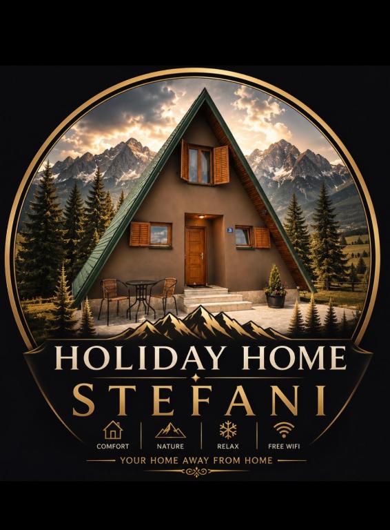 a poster for a holiday home resort with a house at Holiday Home Stefani Spacious Mountain House near Durmitor 3 Bedrooms Private Parking in Žabljak