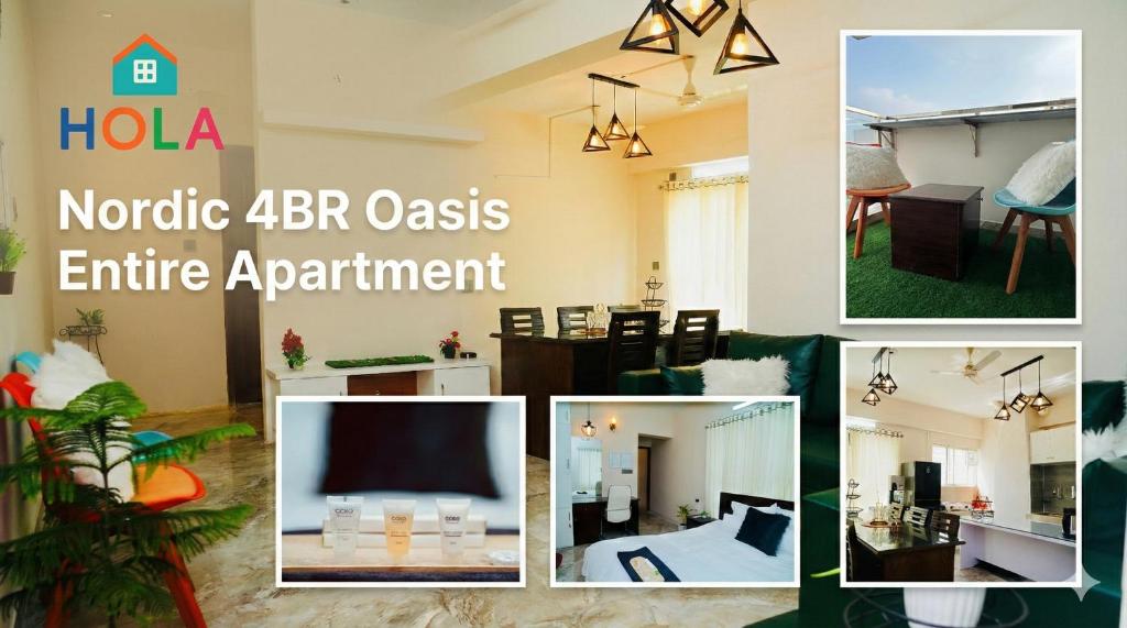 a collage of pictures of a living room at Hola Properties in Dhaka