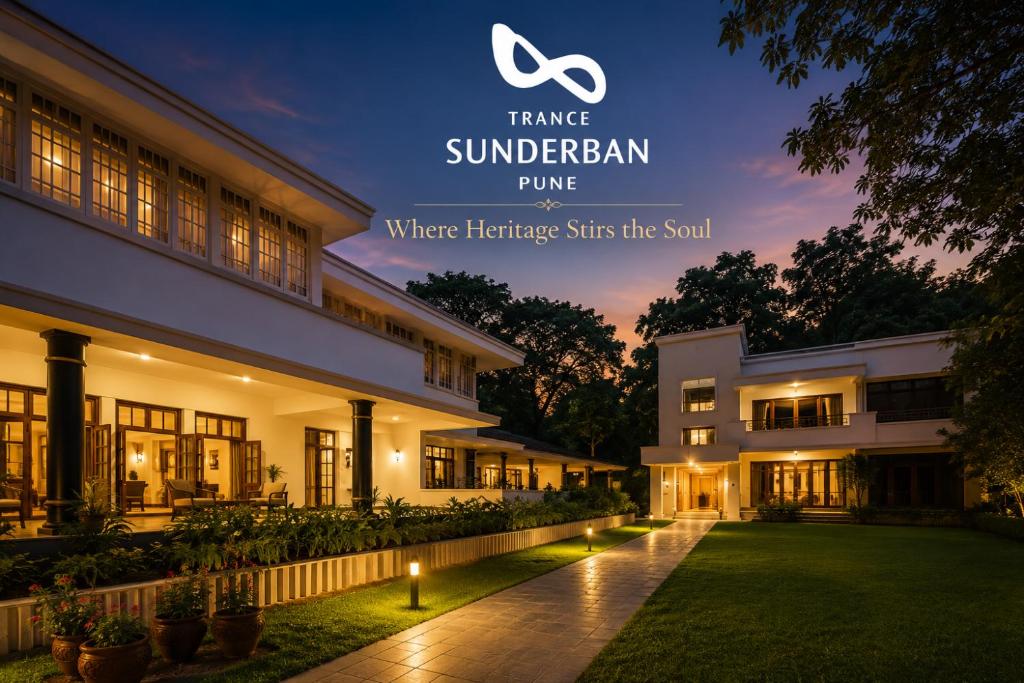 a building with a sign that reads translate summer program prime where heritage sits the soil at Trance Sunderban Resort in Pune