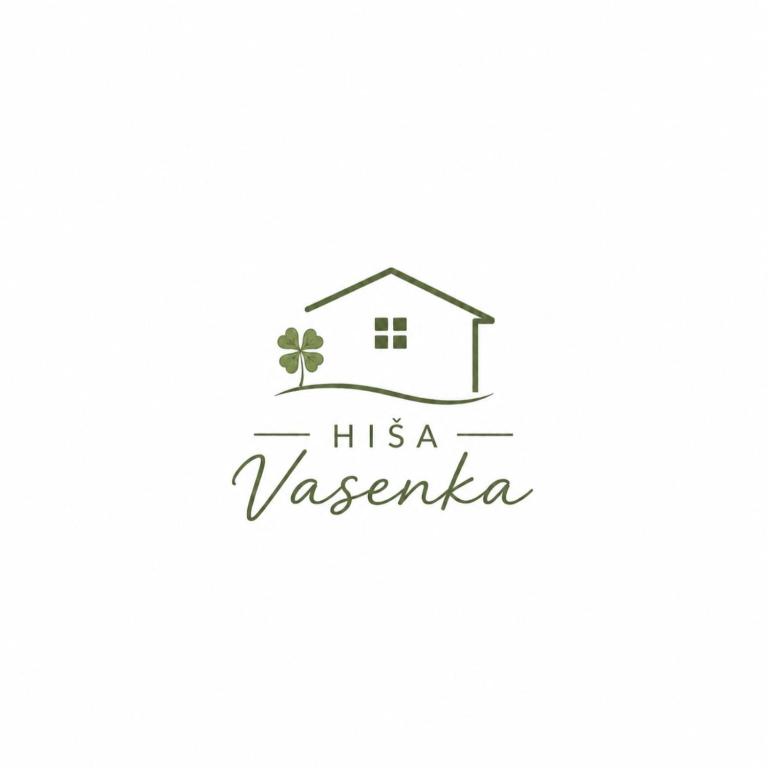 a house with a clover and the words its a villa at Hiša Vasenka in Laze v Tuhinju