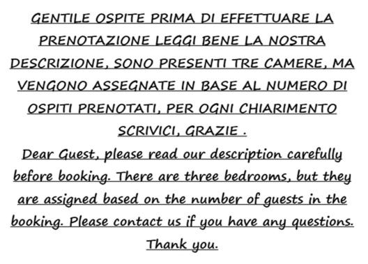 a letter with the number of guessfires on it at Il nido delle rondini in Comacchio