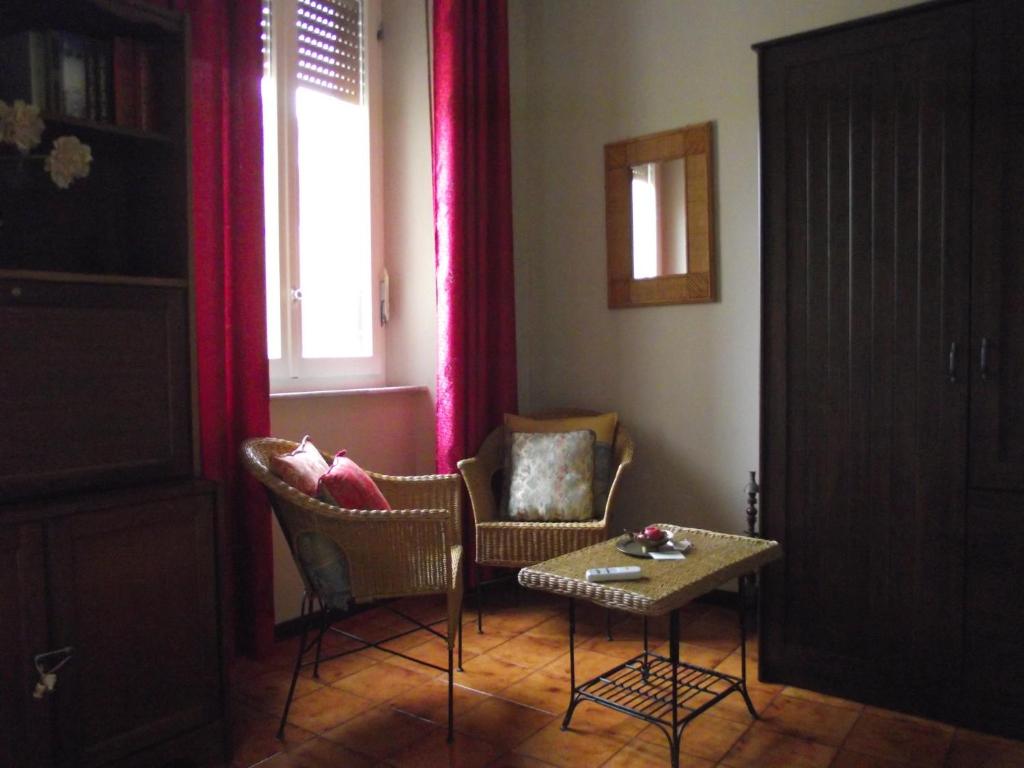 Posezení v ubytování Camera con Vista B&B