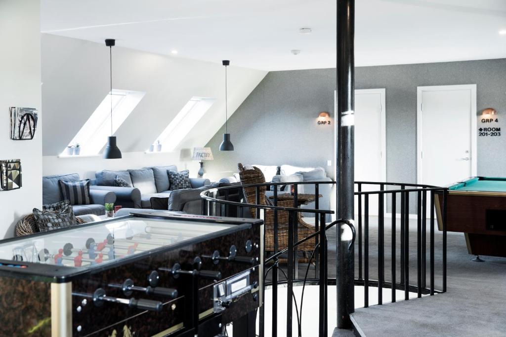 Postel nebo postele na pokoji v ubytování Skjalm Hvide Hotel