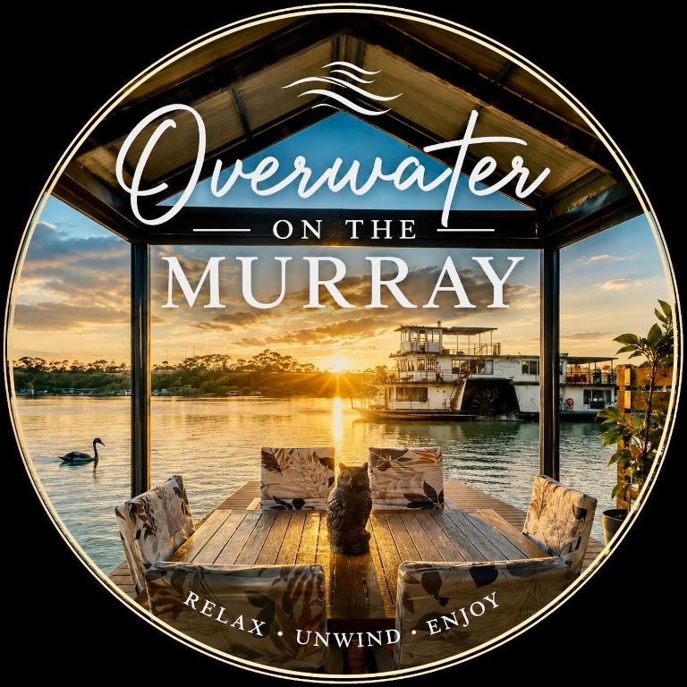 a sign that readsoverkeeper on the murray on the water at Overwater on the Murray in Murray Bridge
