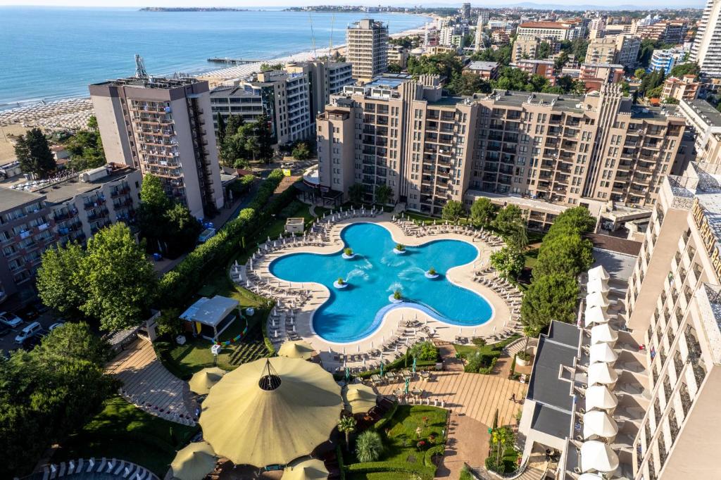 an aerial view of a resort with a jigsaw puzzle at Barcelo Royal Beach - All Inclusive in Sunny Beach