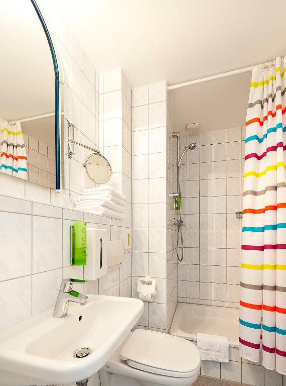 Koupelna v ubytování Hotel Forsthaus