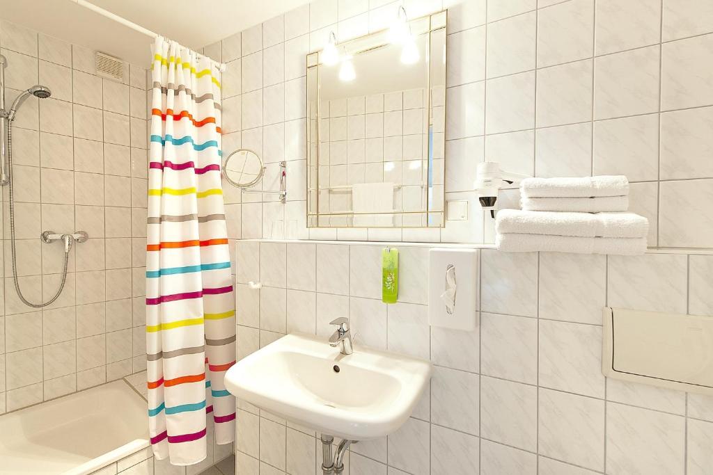 Koupelna v ubytování Hotel Forsthaus