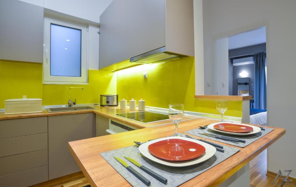 Kuchyňa alebo kuchynka v ubytovaní Phaedra Apartment