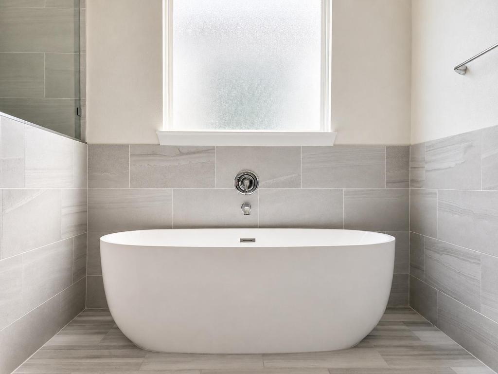 a white bath tub in a bathroom with a window at Houston House Downtown Stays - Free Parking in Houston