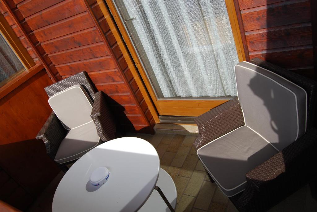 Posezení v ubytování Appartement Zweikofelblick