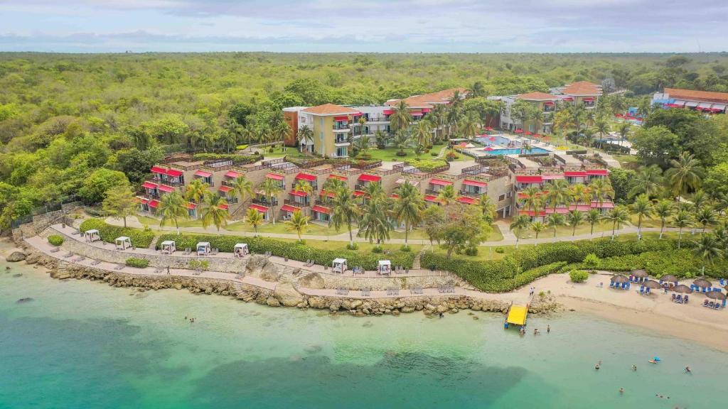 an aerial view of a resort on the beach at Decameron Barú - All Inclusive in Playa Blanca
