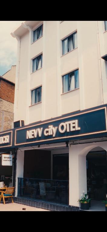 a new city old sign on a building at Nevv City Hotel in Istanbul