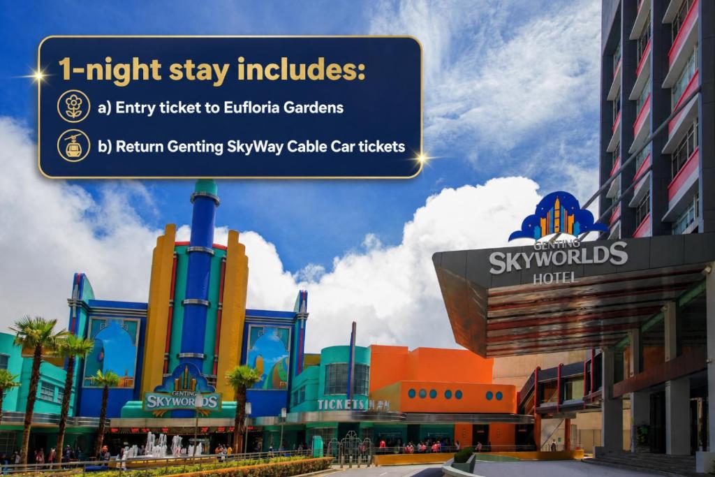 a rendering of a shopping center with buildings at Resorts World Genting - Genting SkyWorlds Hotel in Genting Highlands